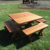 44" Redwood Picnic table