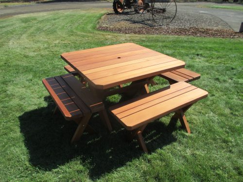 44" Redwood Picnic table