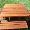 Square Picnic Table with Four Benches - Image 3